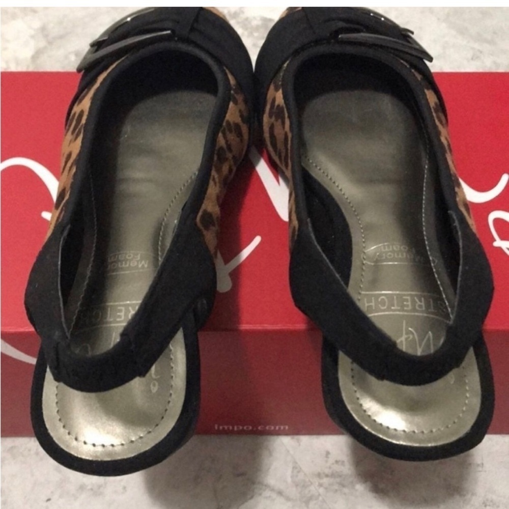 EUC/Like-New Impo DAELA Stretch Slingback Flats With Original Box Women Size 6M - Picture 6 of 7